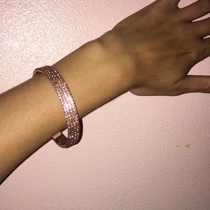 Rose gold dazzling bangle bracelet